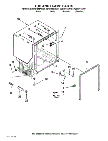05 - Tub And Frame Parts parts for Maytag Dishwasher MDBH949AWB1 from AppliancePartsPros.com