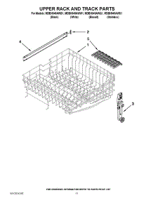 09 - Upper Rack And Track Parts parts for Maytag Dishwasher MDBH949AWB1 from AppliancePartsPros.com