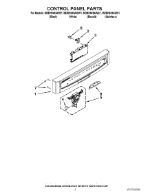 02 - Control Panel Parts parts for Maytag Dishwasher MDBH949AWQ1 from AppliancePartsPros.com
