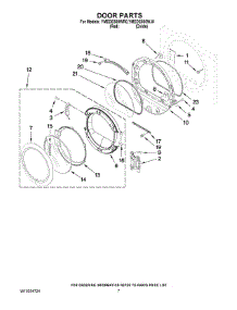 04 - Door Parts parts for Maytag Dryer YMEDE500WR0 from AppliancePartsPros.com