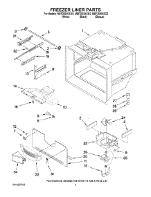 02 - Freezer Liner Parts parts for Maytag Refrigerator MBF2556KEB3 from AppliancePartsPros.com