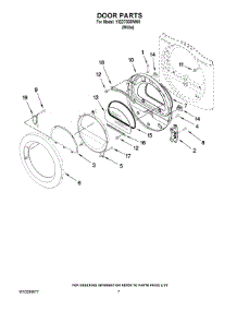04 - Door Parts parts for Maytag Dryer YIED7300WW0 from AppliancePartsPros.com