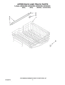 09 - Upper Rack And Track Parts parts for Maytag Dishwasher ADB1600AWW0 from AppliancePartsPros.com