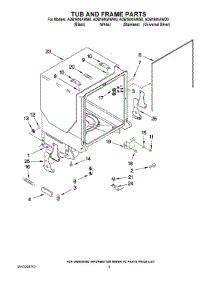 05 - Tub And Frame Parts parts for Maytag Dishwasher ADB1600AWS0 from AppliancePartsPros.com