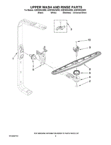 07 - Upper Wash And Rinse Parts parts for Maytag Dishwasher ADB1600AWD0 from AppliancePartsPros.com