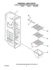 04 - Freezer Liner Parts parts for Maytag Refrigerator MSD2272VEB00 from AppliancePartsPros.com
