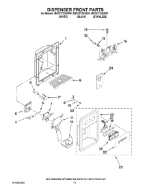 08 - Dispenser Front Parts parts for Maytag Refrigerator MSD2272VES00 from AppliancePartsPros.com