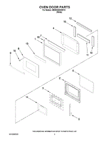 02 - Oven Door Parts parts for Maytag Oven MEW5530DDW18 from AppliancePartsPros.com