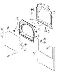 05 - Door parts for Admiral Dryer MDG16PDBGW from AppliancePartsPros.com