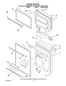 02 - Door Parts parts for Maytag Refrigerator A2RXNMFWB02 from AppliancePartsPros.com
