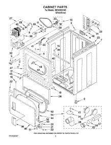 02 - Cabinet Parts parts for Maytag Dryer MEDX550XW0 from AppliancePartsPros.com