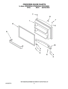 06 - Freezer Door Parts parts for Maytag Refrigerator MTB2254EES02 from AppliancePartsPros.com