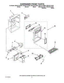 08 - Dispenser Front Parts parts for Maytag Refrigerator MSD2574VEQ00 from AppliancePartsPros.com