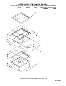 03 - Refrigerator Shelf Parts parts for Maytag Refrigerator MSD2574VEA00 from AppliancePartsPros.com