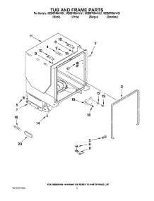 05 - Tub And Frame Parts parts for Maytag Dishwasher MDB6769AWB1 from AppliancePartsPros.com