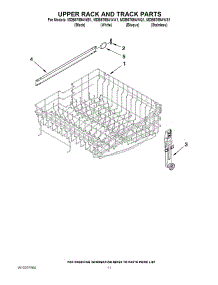 09 - Upper Rack And Track Parts parts for Maytag Dishwasher MDB6769AWB1 from AppliancePartsPros.com