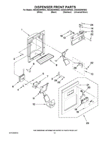 08 - Dispenser Front Parts parts for Maytag Refrigerator ASD2522WRW02 from AppliancePartsPros.com