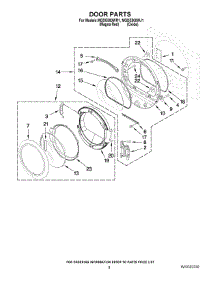 05 - Door Parts parts for Maytag Dryer MGDE500WR1 from AppliancePartsPros.com