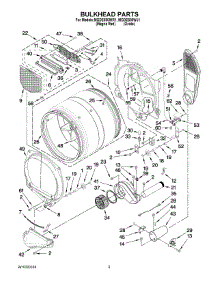 03 - Bulkhead Parts parts for Maytag Dryer MGDE500WJ1 from AppliancePartsPros.com
