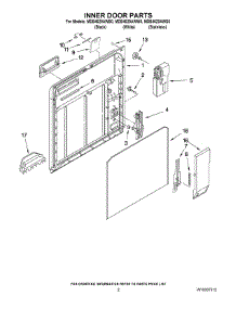 02 - Inner Door Parts parts for Maytag Dishwasher MDB4629AWB0 from AppliancePartsPros.com