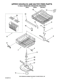 05 - Upper Dishrack And Water Feed Parts parts for Maytag Dishwasher MDB4629AWW0 from AppliancePartsPros.com