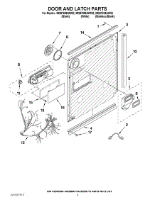 03 - Door And Latch Parts parts for Maytag Dishwasher MDB7609AWW2 from AppliancePartsPros.com