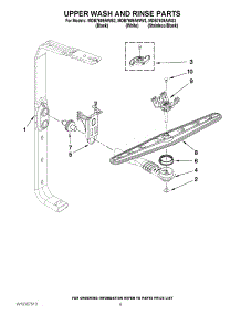 07 - Upper Wash And Rinse Parts parts for Maytag Dishwasher MDB7609AWS2 from AppliancePartsPros.com