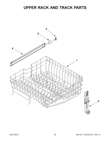 09 - Upper Rack And Track Parts parts for Maytag Dishwasher MDBTT53AWW1 from AppliancePartsPros.com