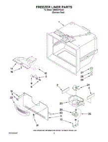 03 - Freezer Liner Parts parts for Maytag Refrigerator GB5525PEAS3 from AppliancePartsPros.com
