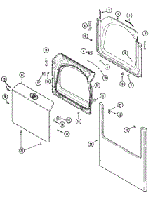05 - Door parts for Maytag Dryer MDG3000AXW from AppliancePartsPros.com