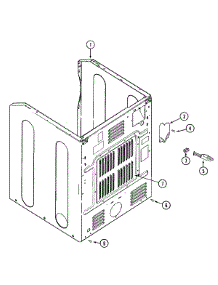 02 - Cabinet-Rear parts for Admiral Dryer MDG3050AAW from AppliancePartsPros.com