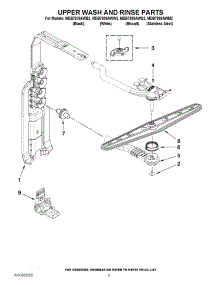 07 - Upper Wash And Rinse Parts parts for Maytag Dishwasher MDB7809AWB2 from AppliancePartsPros.com
