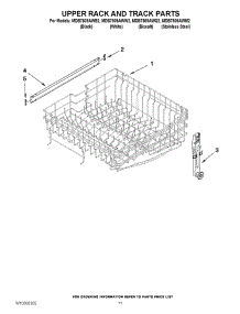 09 - Upper Rack And Track Parts parts for Maytag Dishwasher MDB7809AWB2 from AppliancePartsPros.com