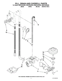 04 - Fill, Drain And Overfill Parts parts for Maytag Dishwasher MDB7809AWW2 from AppliancePartsPros.com