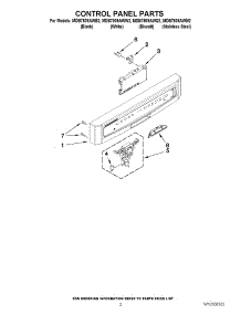 02 - Control Panel Parts parts for Maytag Dishwasher MDB7809AWQ2 from AppliancePartsPros.com