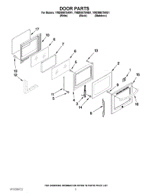 04 - Door Parts parts for Maytag Range YMER8875WB1 from AppliancePartsPros.com