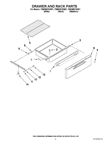 05 - Drawer And Rack Parts parts for Maytag Range YMER8875WB1 from AppliancePartsPros.com