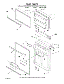 02 - Door Parts parts for Maytag Refrigerator A2RXNMFWW03 from AppliancePartsPros.com