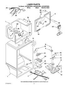 03 - Liner Parts parts for Maytag Refrigerator A2RXNMFWW03 from AppliancePartsPros.com