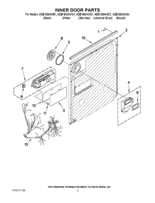 03 - Inner Door Parts parts for Maytag Dishwasher ADB1600AWB1 from AppliancePartsPros.com