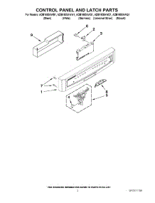 02 - Control Panel And Latch Parts parts for Maytag Dishwasher ADB1600AWW1 from AppliancePartsPros.com
