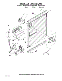 03 - Door And Latch Parts parts for Maytag Dishwasher MDB8859AWB2 from AppliancePartsPros.com