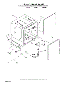 05 - Tub And Frame Parts parts for Maytag Dishwasher MDB8859AWW2 from AppliancePartsPros.com