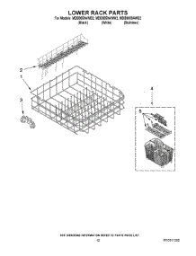 10 - Lower Rack Parts parts for Maytag Dishwasher MDB8859AWW2 from AppliancePartsPros.com