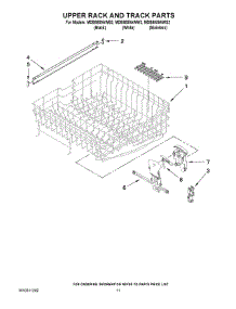 09 - Upper Rack And Track Parts parts for Maytag Dishwasher MDB8859AWS2 from AppliancePartsPros.com