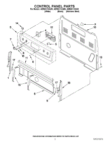 02 - Control Panel Parts parts for Maytag Range AER6011VAW0 from AppliancePartsPros.com