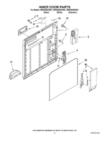 02 - Inner Door Parts parts for Maytag Dishwasher MDB4629AWW1 from AppliancePartsPros.com