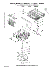05 - Upper Dishrack And Water Feed Parts parts for Maytag Dishwasher MDB4629AWW1 from AppliancePartsPros.com