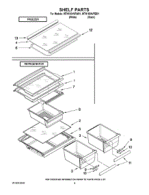 05 - Shelf Parts parts for Maytag Refrigerator MTN1854VRW01 from AppliancePartsPros.com
