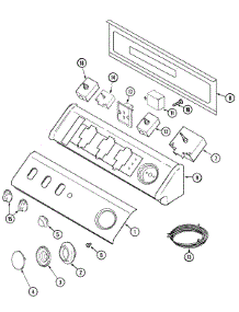 03 - Control Panel parts for Maytag Dryer MDG3500BWW from AppliancePartsPros.com